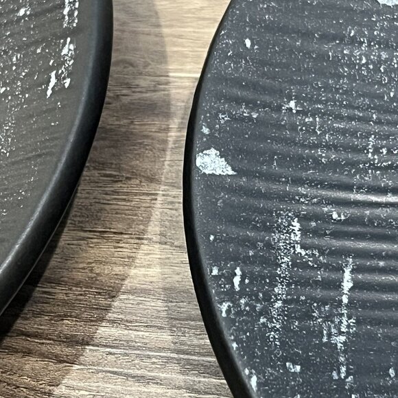 Set Of 4 Williams-Sonoma Black Vineyard Slate Appetizer Plates Wine Themed - Picture 8 of 16